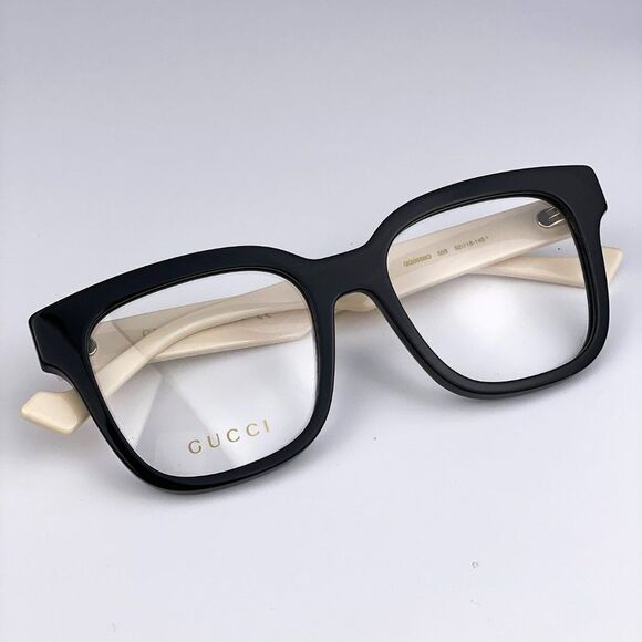 NEW Gucci GG0958O 005 Black White Square Unisex Eyeglasses - Picture 8 of 13